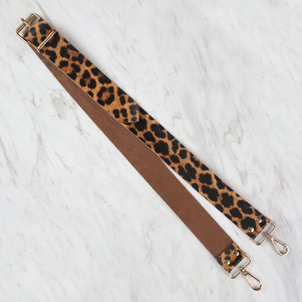 Knitme Kemer Tokalı Çanta Askısı 125x4 cm Leopar BA-0005